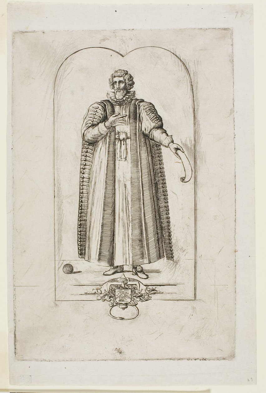 Portrett av François Viete av Charles Meryon