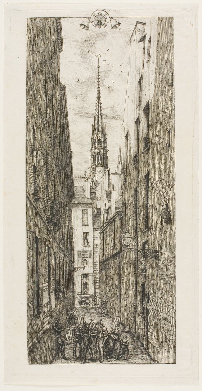 Rue des Chantres, Paris av Charles Meryon