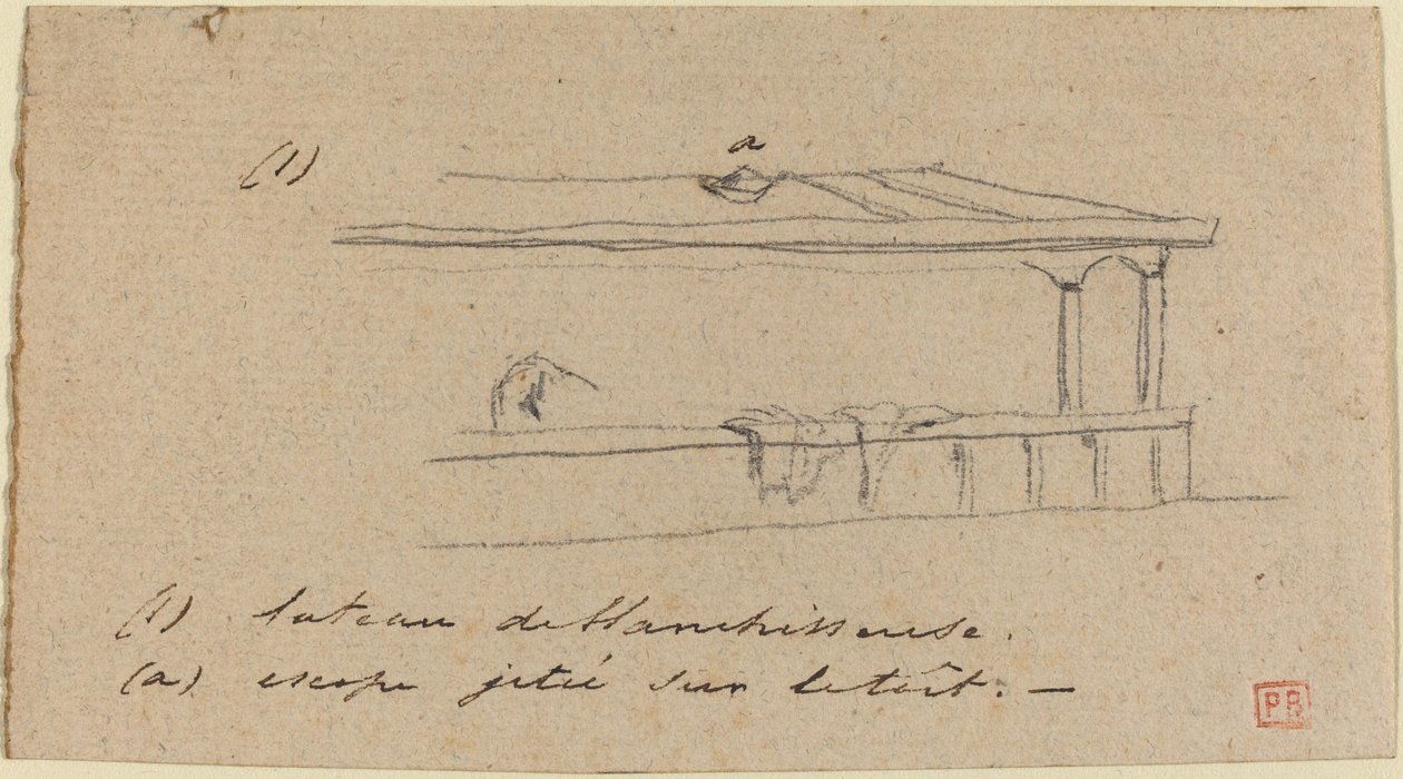 Studie for "Den lille broen" av Charles Meryon