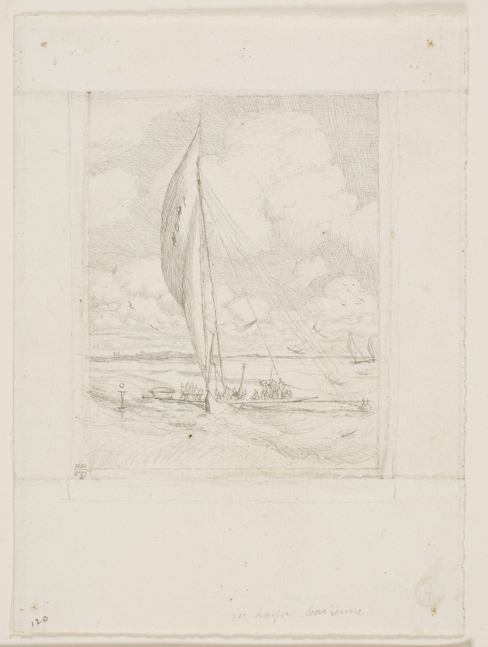 Hurtigseilende proa, Mulgrave-øygruppen, Oseania av Charles Meryon