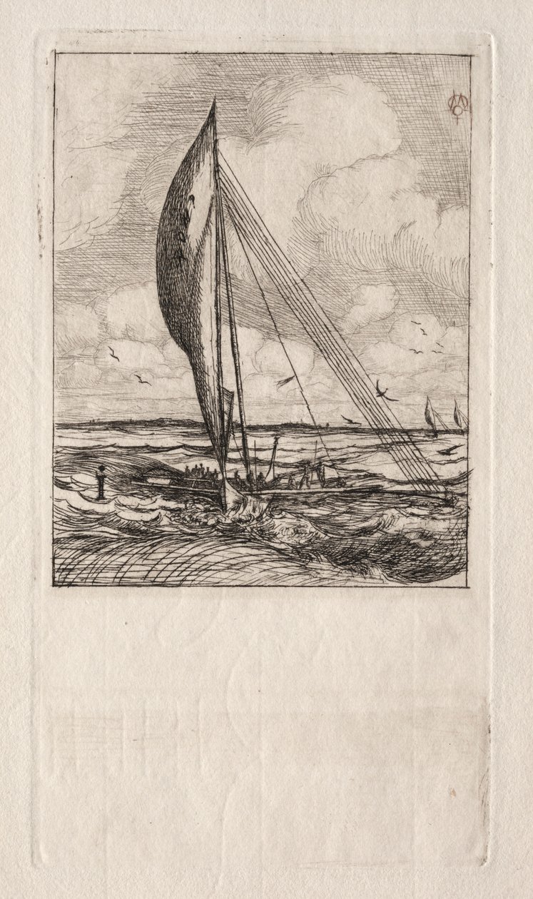 Swift Sailing Proa, Mulgrave Archipelago, Oseania, 1866. av Charles Meryon