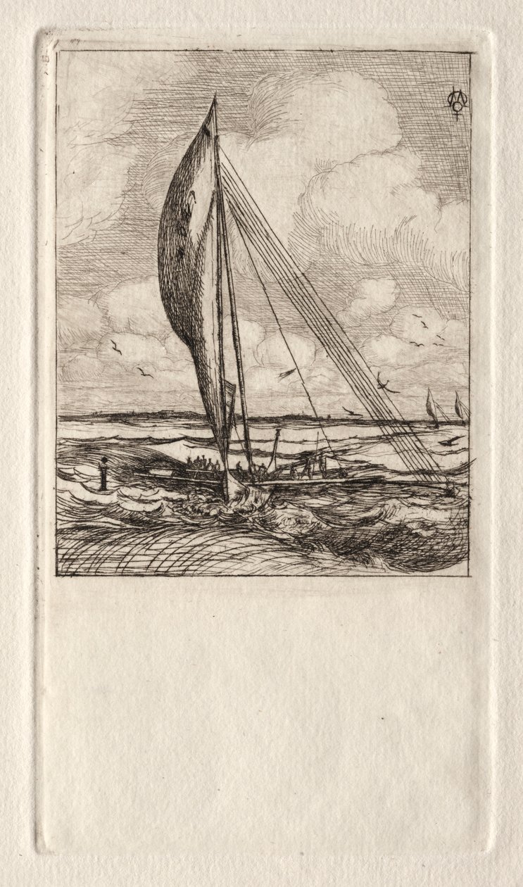 Swift Sailing Proa, Mulgrave Archipelago, Oseania, 1866. av Charles Meryon