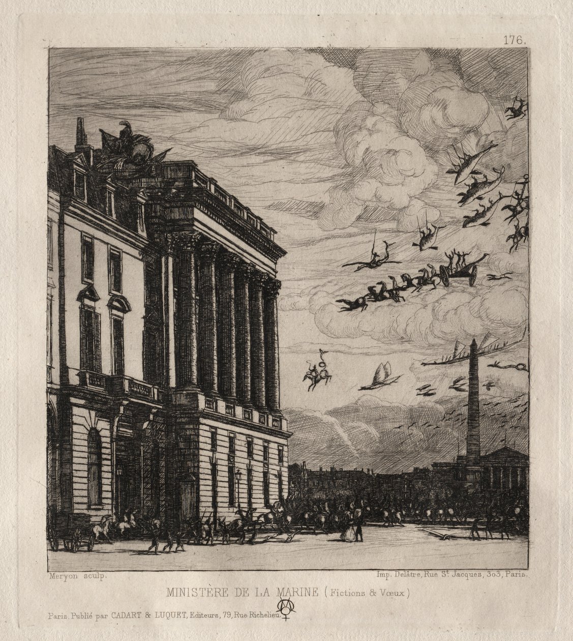 Admiralitetet, Paris av Charles Meryon