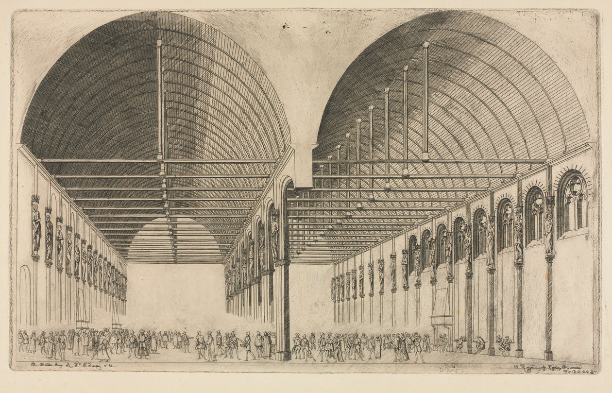 Forkammeret til Justispalasset, Paris, 1855. av Charles Meryon