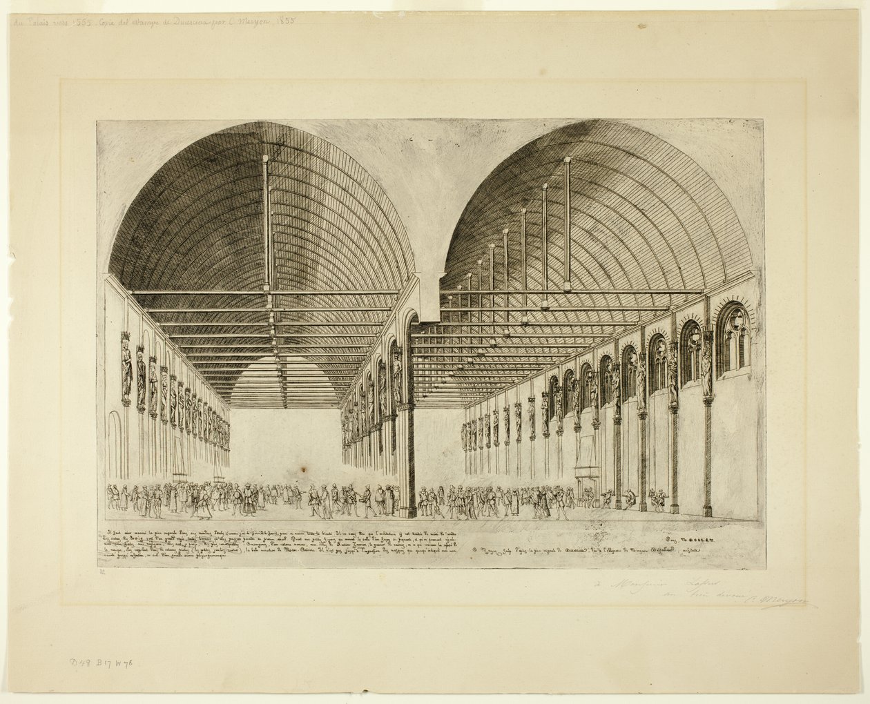 Forkammeret til Palais de Justice, Paris av Charles Meryon
