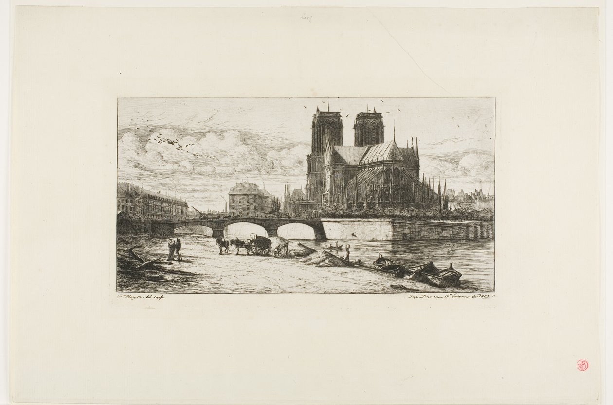 Apsiden til Notre-Dame, Paris av Charles Meryon
