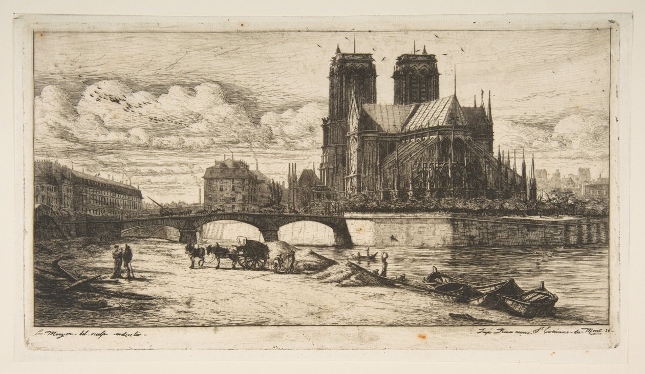 Apsiden i Notre-Dame, Paris av Charles Meryon