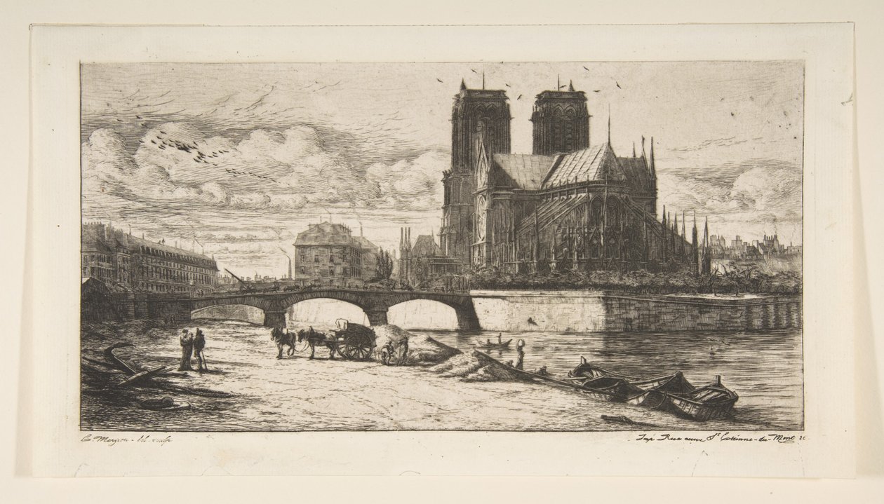 Apsiden i Notre-Dame, Paris av Charles Meryon