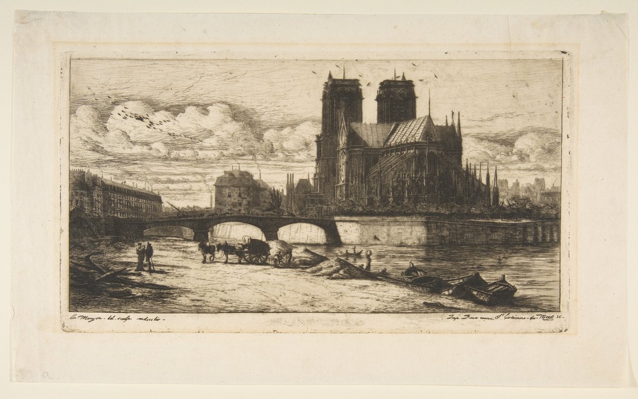 Apsiden i Notre-Dame, Paris av Charles Meryon