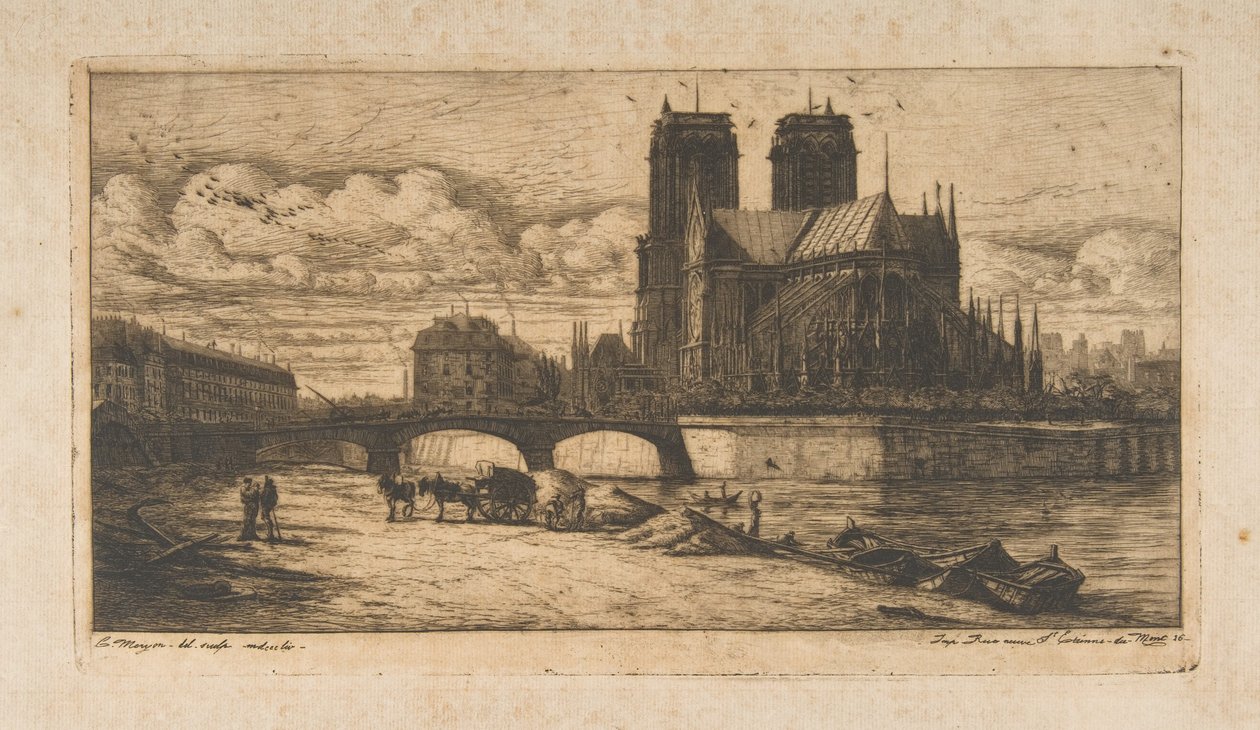 Apsiden i Notre-Dame, Paris av Charles Meryon