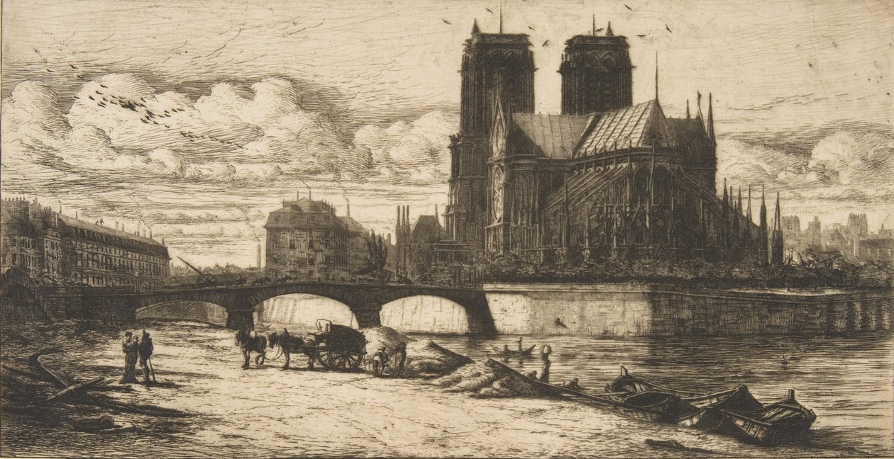 The Apse of Notre-Dame, Paris, 1854. av Charles Meryon