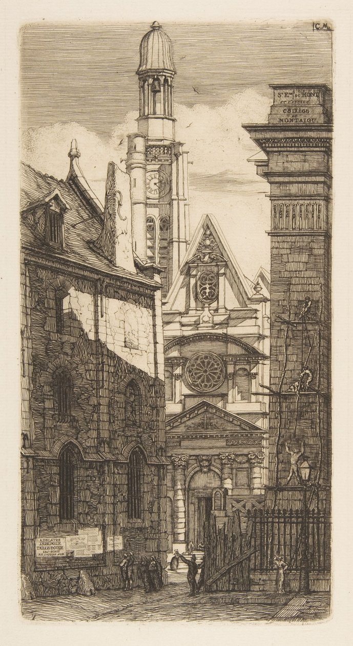 Saint-Étienne-du-Mont-kirken, Paris av Charles Meryon