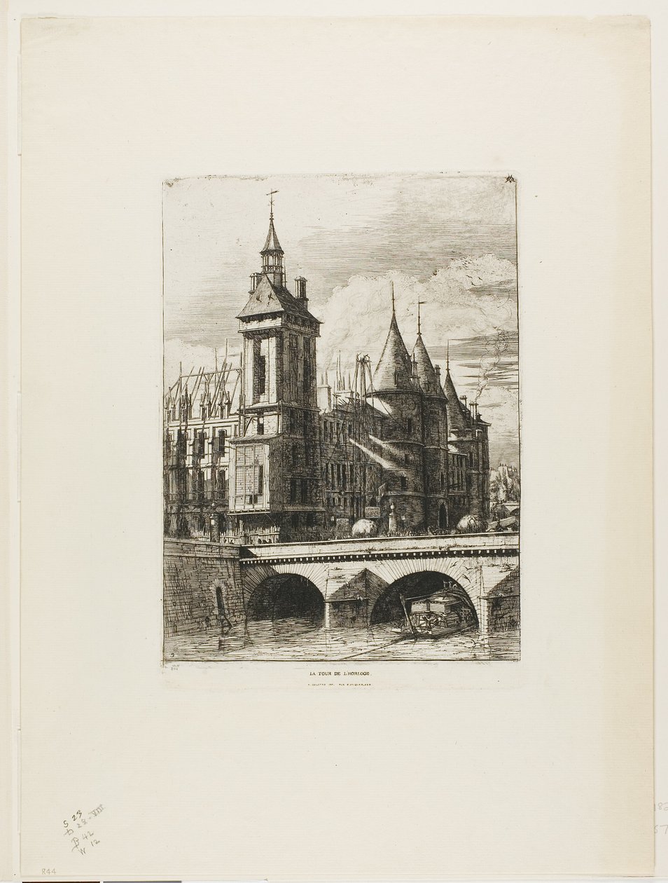 Klokketårnet, Paris av Charles Meryon