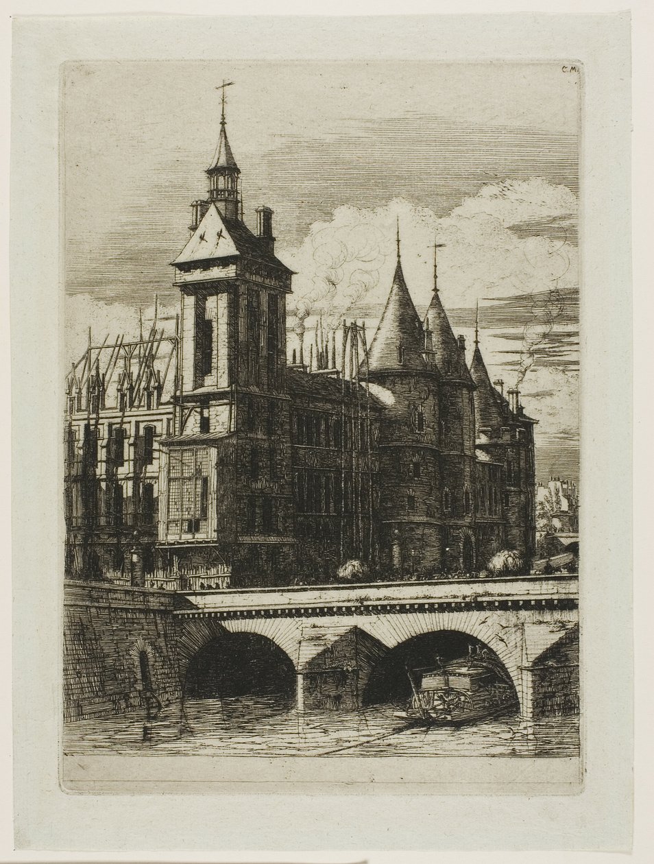 Klokketårnet, Paris av Charles Meryon