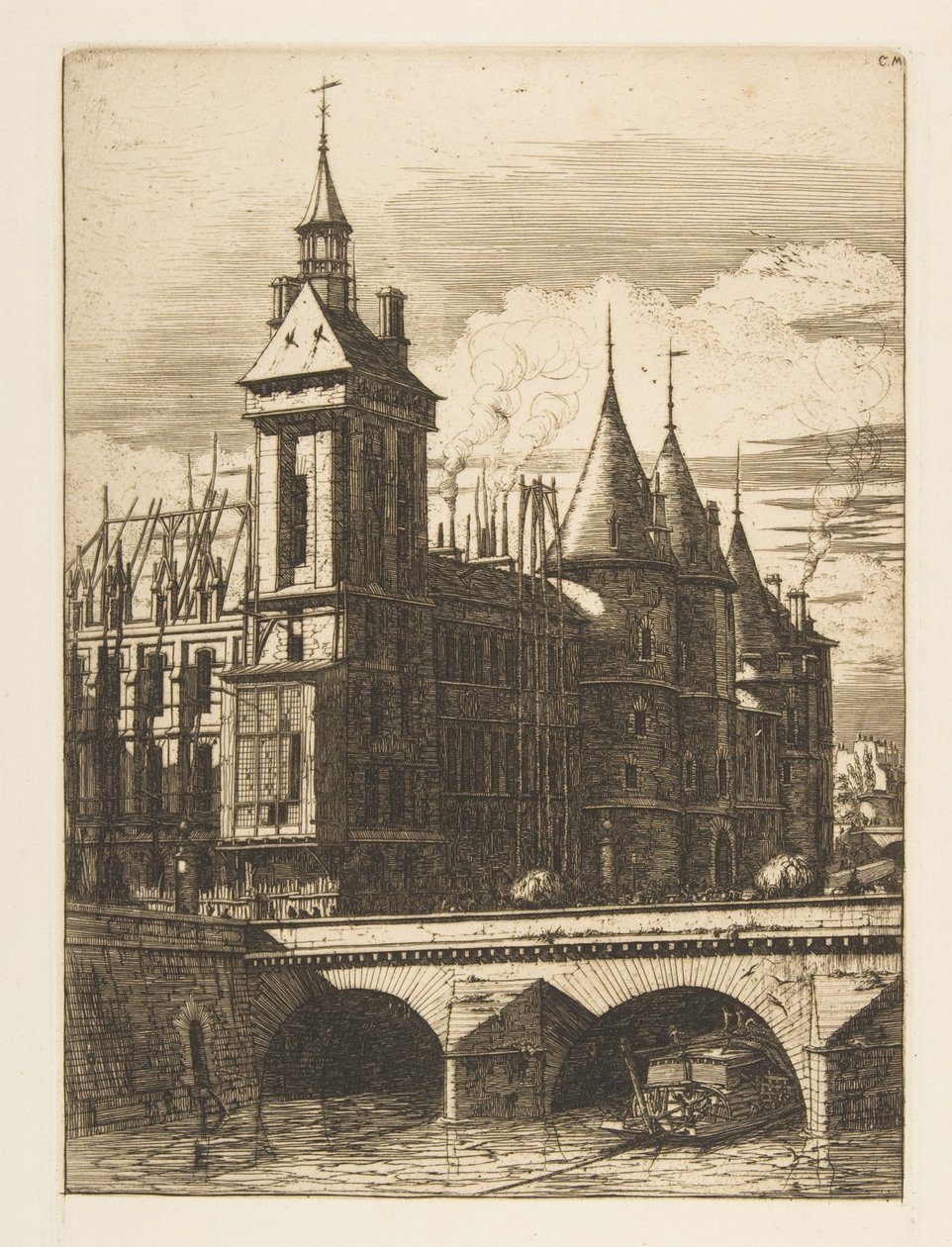 Klokketårnet, Paris av Charles Meryon