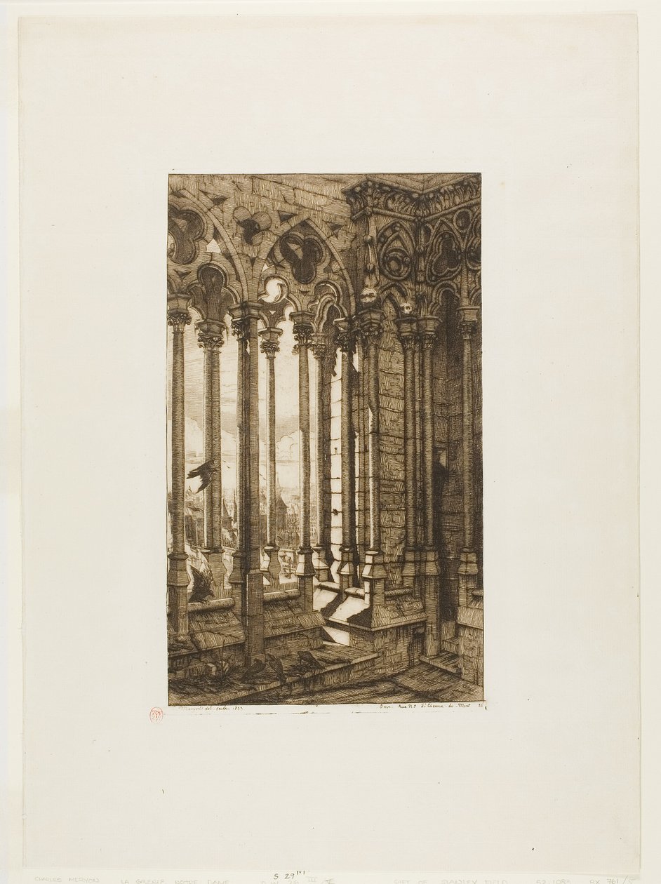 Galleriet i Notre-Dame, Paris av Charles Meryon