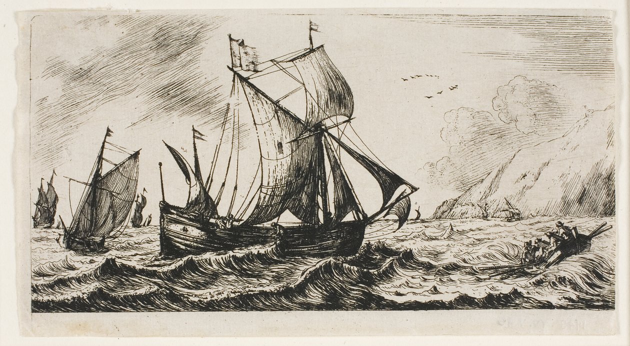 Gallioten til Jean de Vyl fra Rotterdam av Charles Meryon