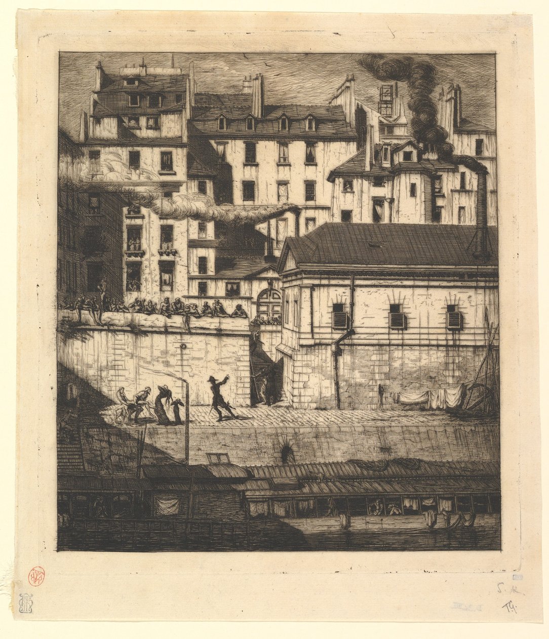 Likstuen, Paris (La Morgue) av Charles Meryon
