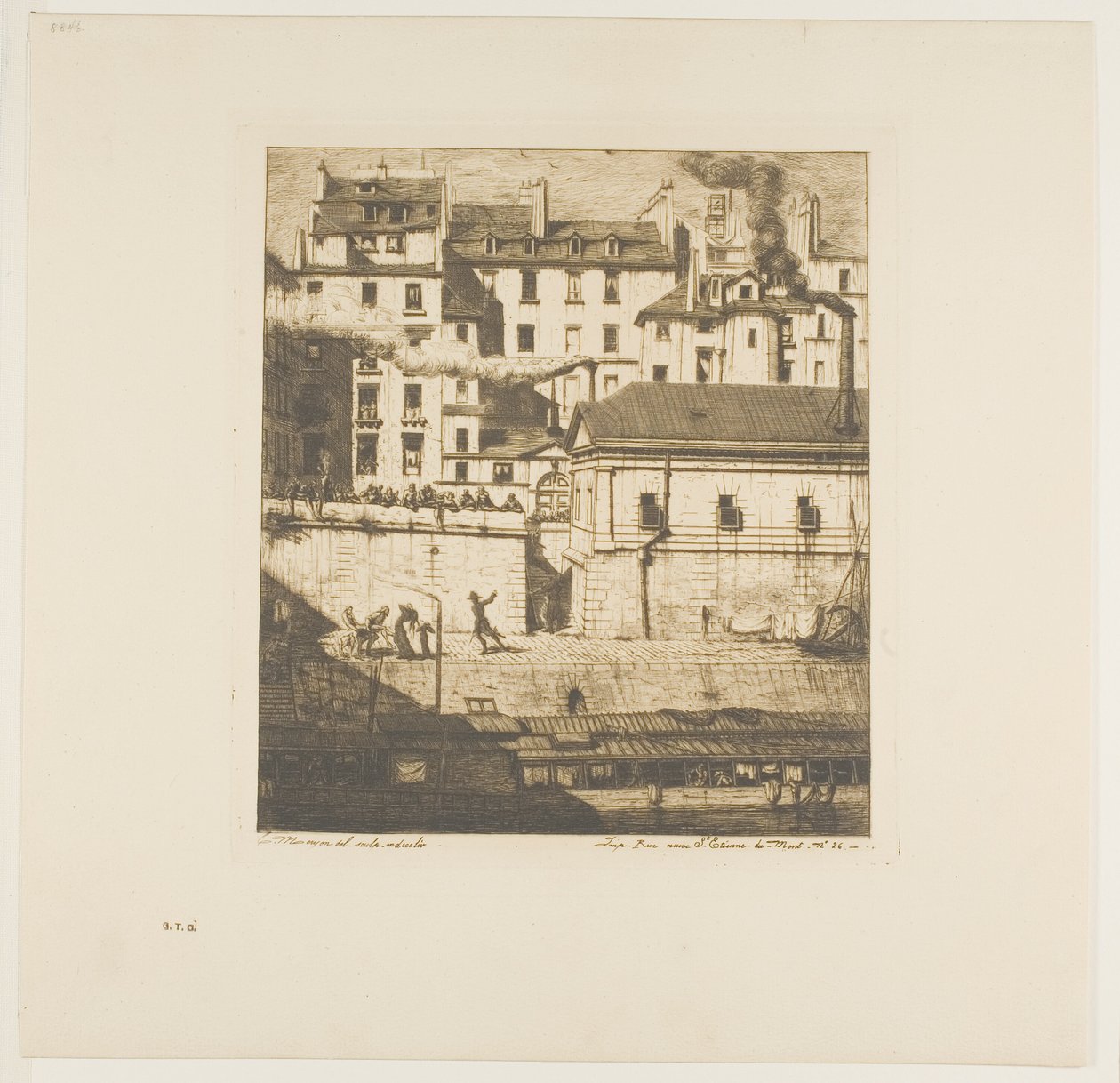 Mortuary, Paris av Charles Meryon