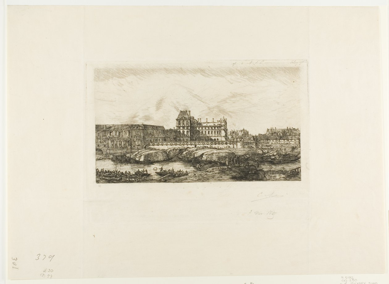 Det gamle Louvre, Paris, 1651 av Charles Meryon