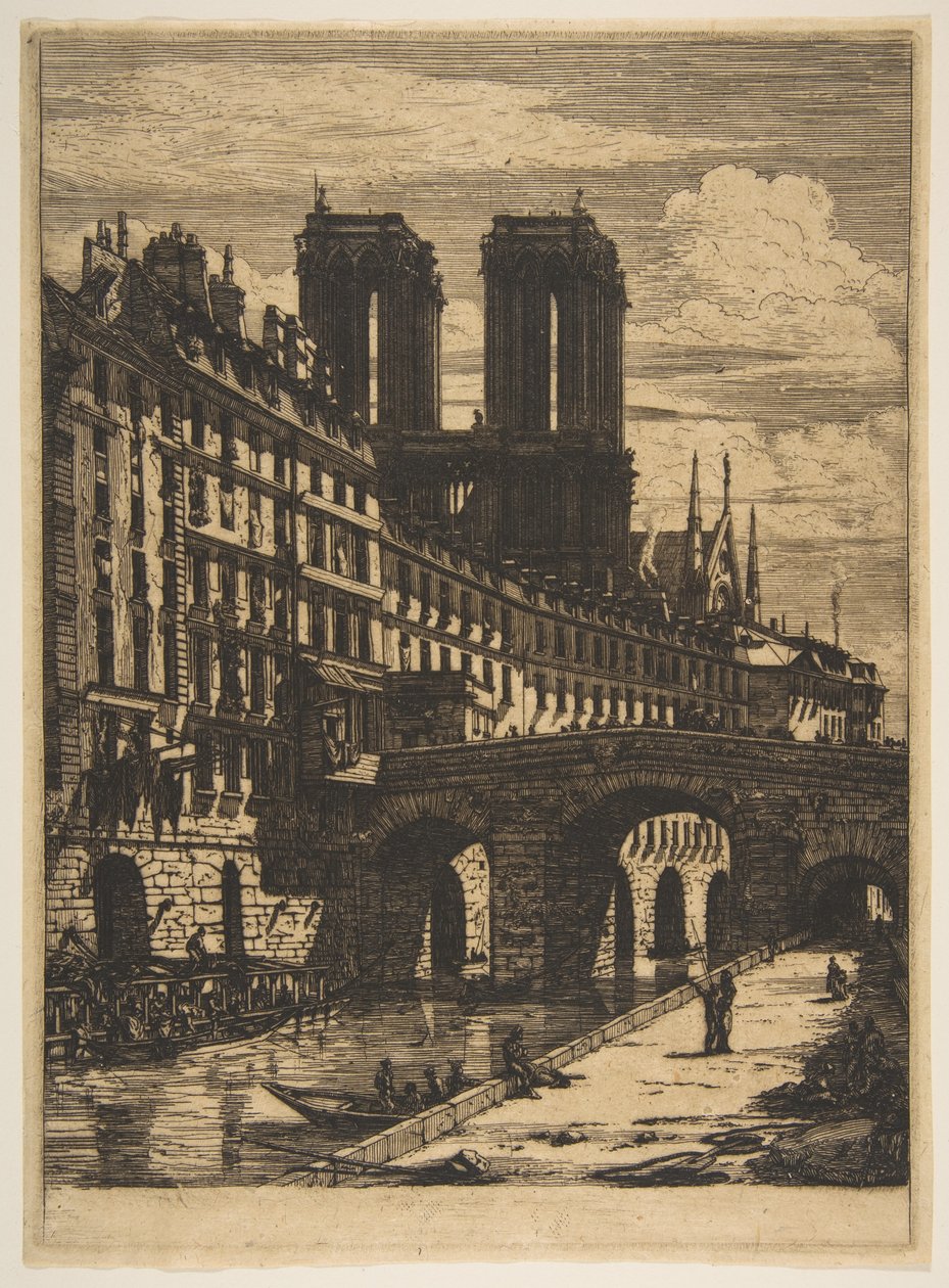 Petit Pont, Paris av Charles Meryon