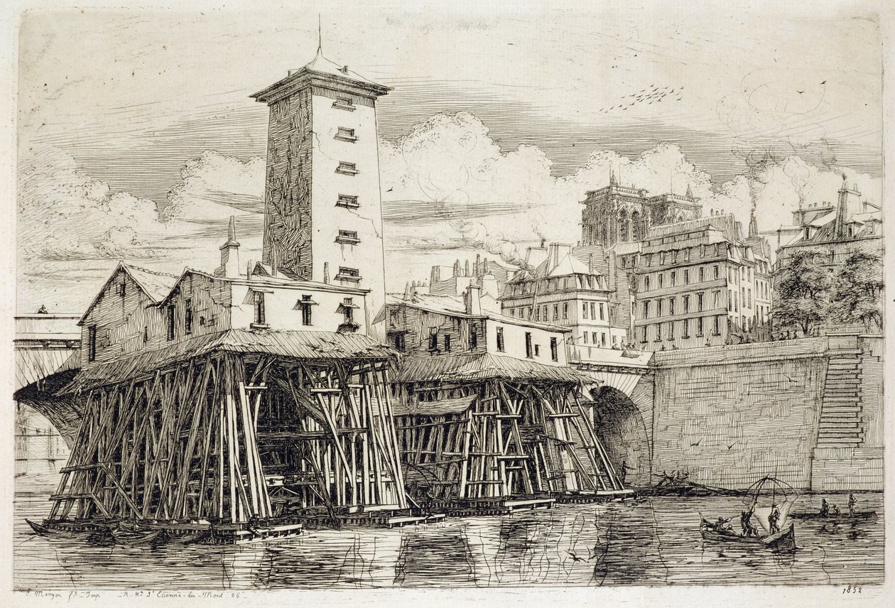 Pumpen, Notre Dame av Charles Meryon
