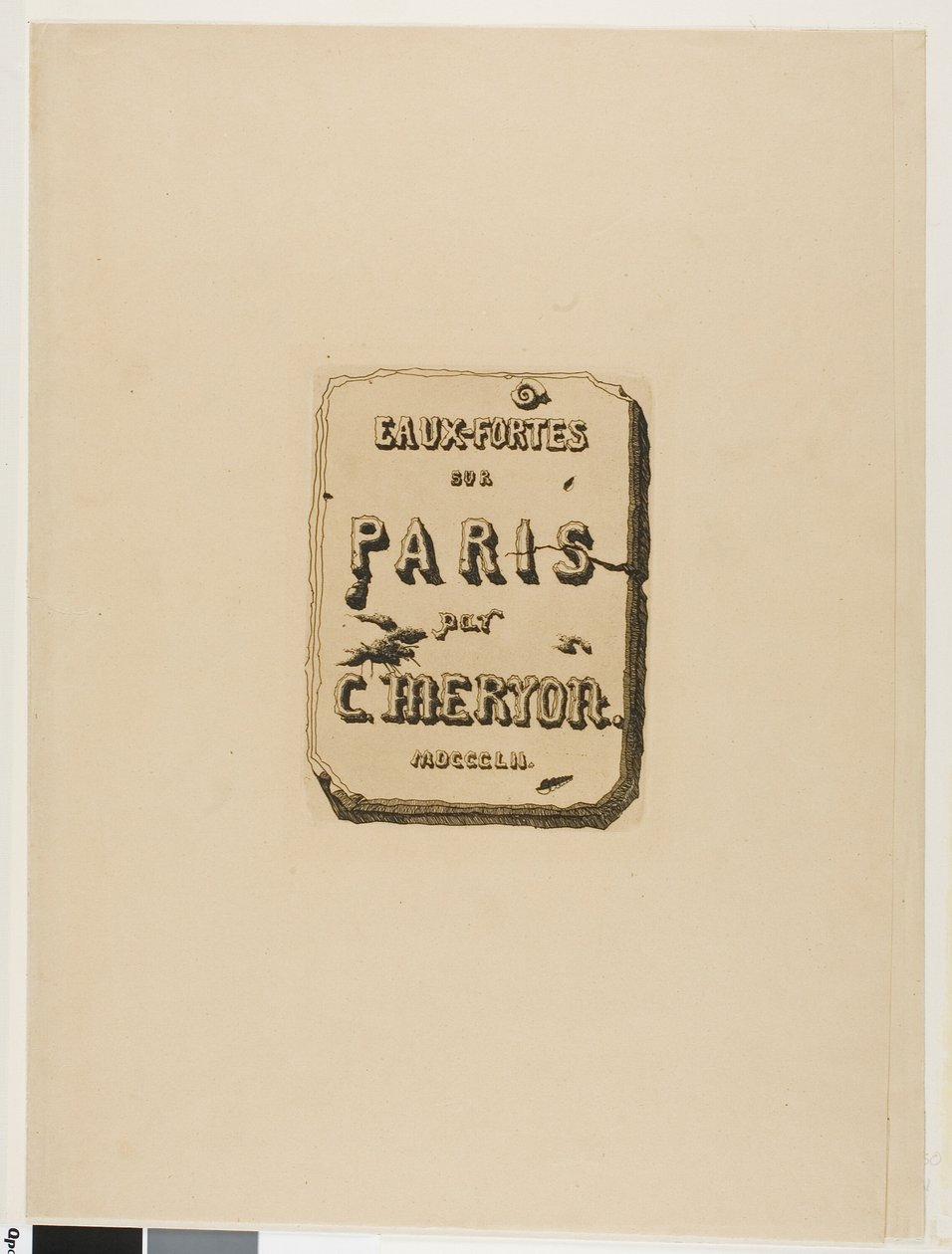 Tittelside til Eaux-Fortes sur Paris av Charles Meryon