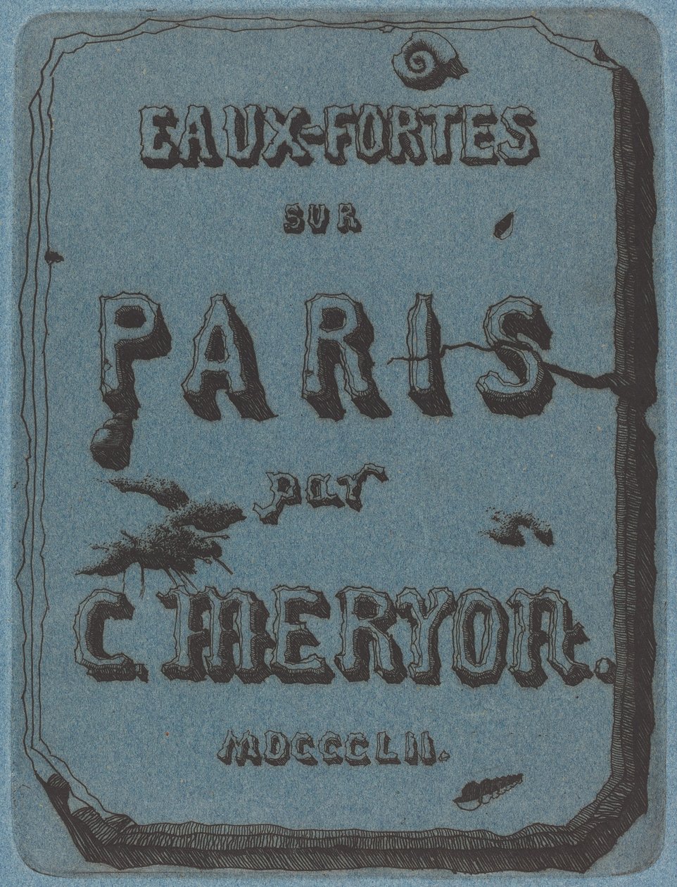 Tittel på etsninger på Paris (tittelside til settet med etsninger i Paris) av Charles Meryon