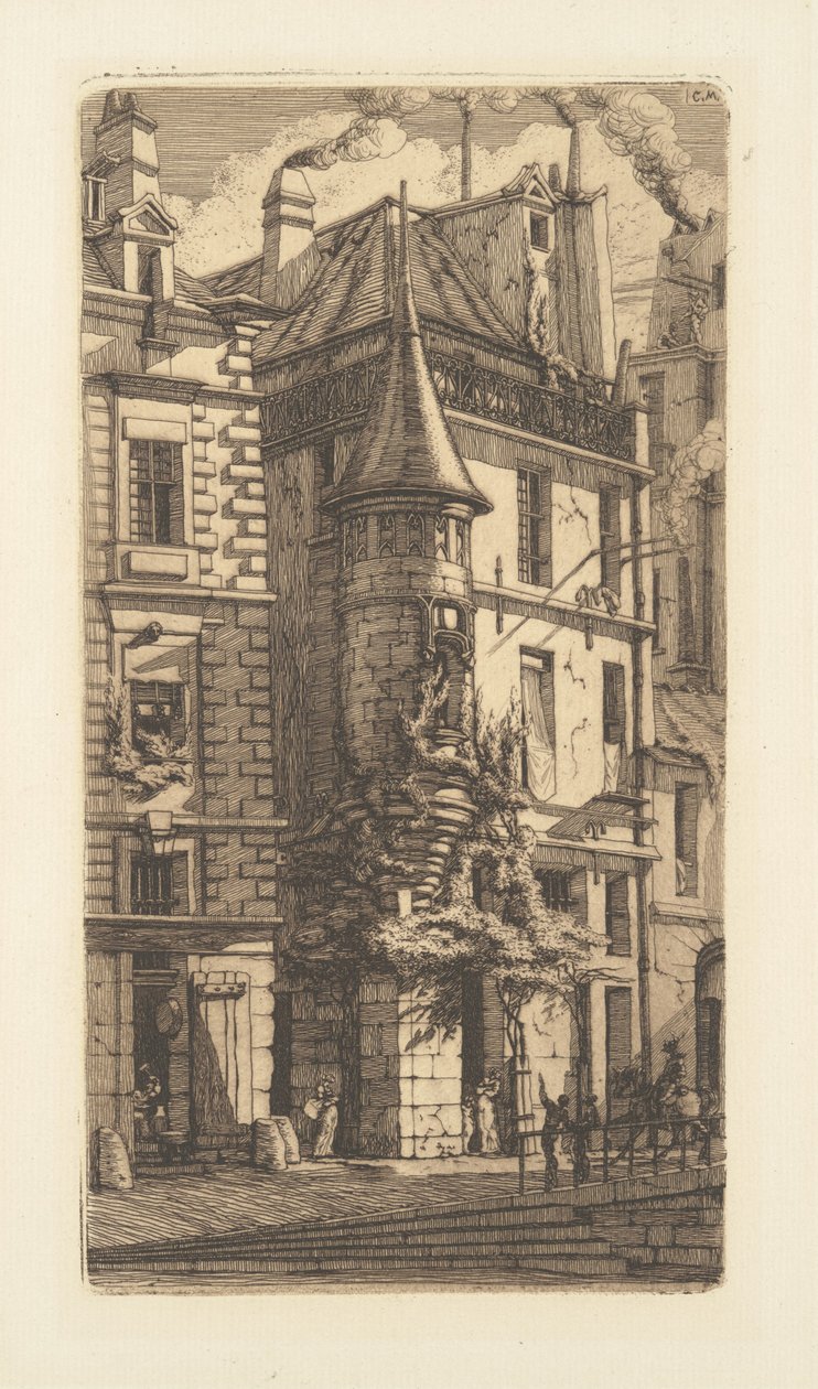Turret, Rue de la Tixeranderie av Charles Meryon