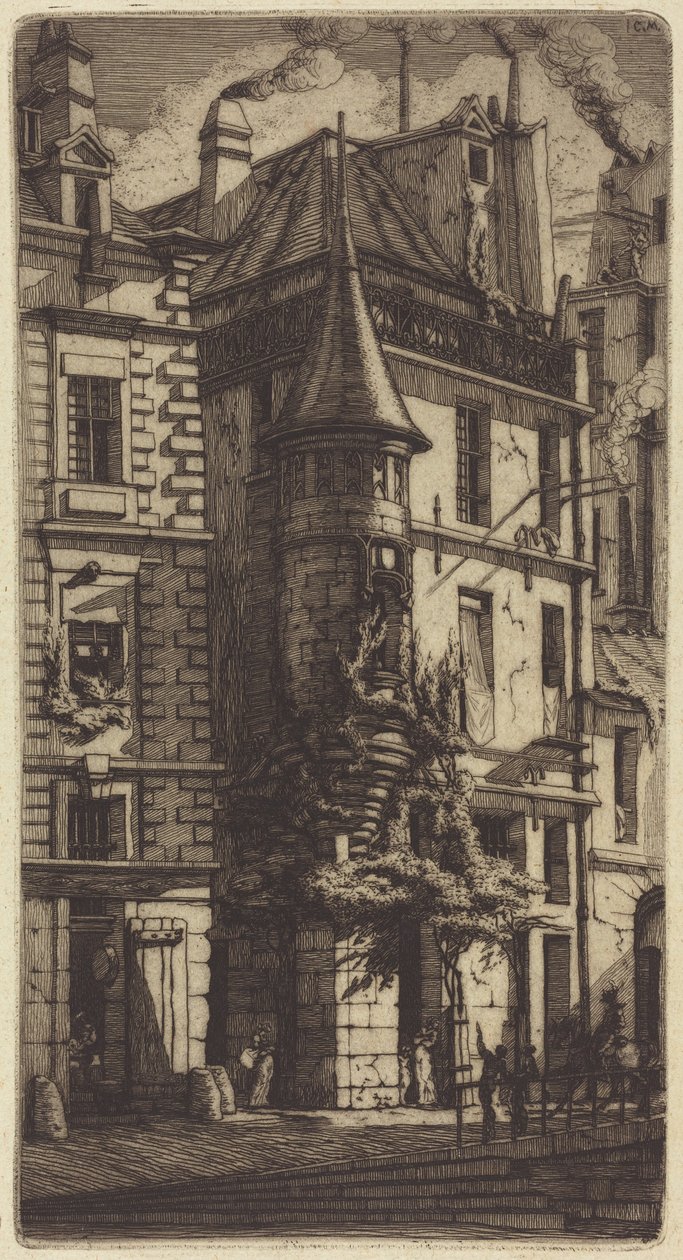 Tårn i rue de la Tixéranderie, Paris av Charles Meryon