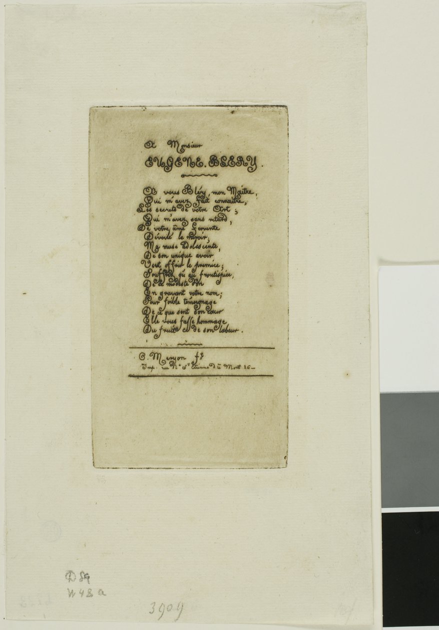 Vers viet Eugène Bléry, nr. 2 av Charles Meryon