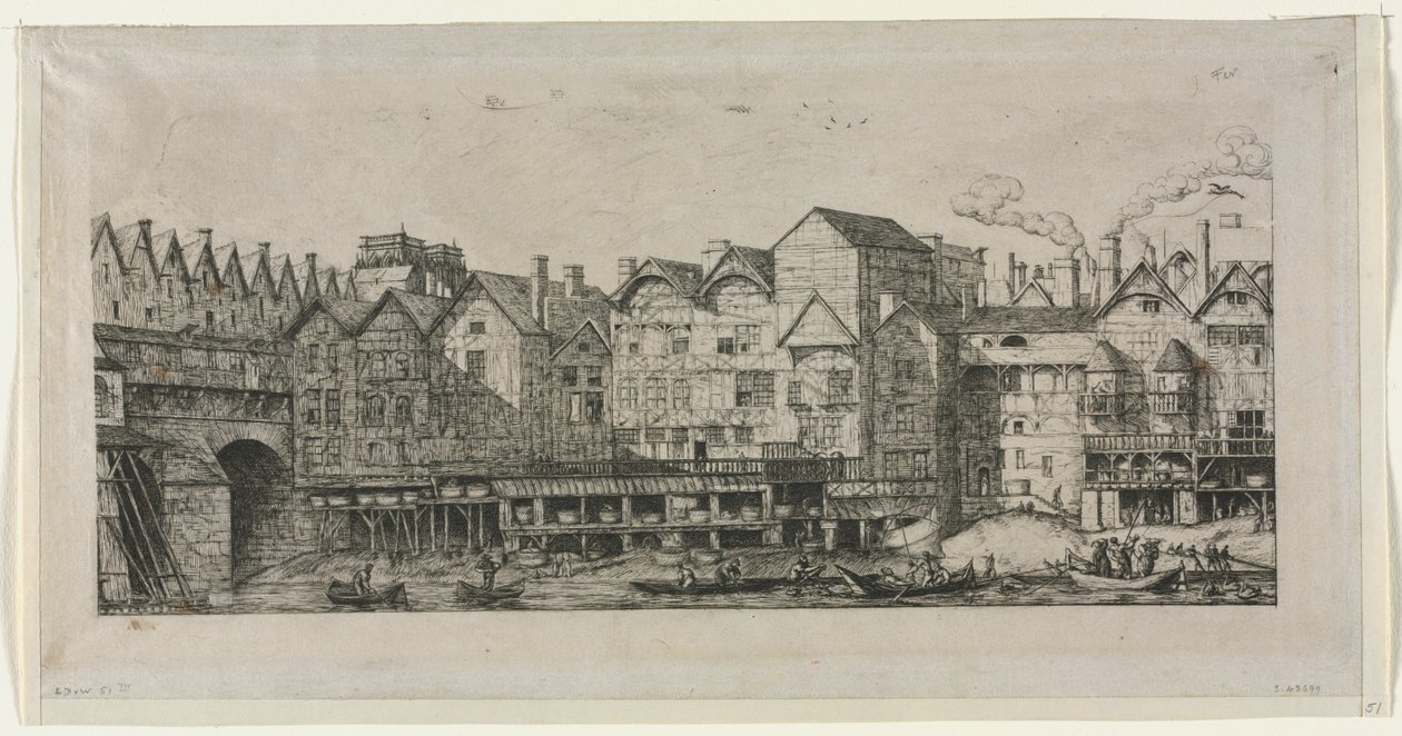 Utsikt over en del av byen Paris mot slutten av 1600-tallet, 1861. av Charles Meryon
