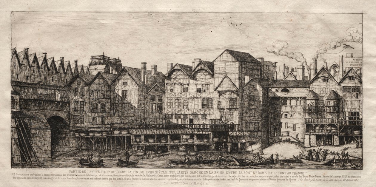 Utsikt over en del av byen Paris, mot slutten av det 17. århundre, 1861. av Charles Meryon