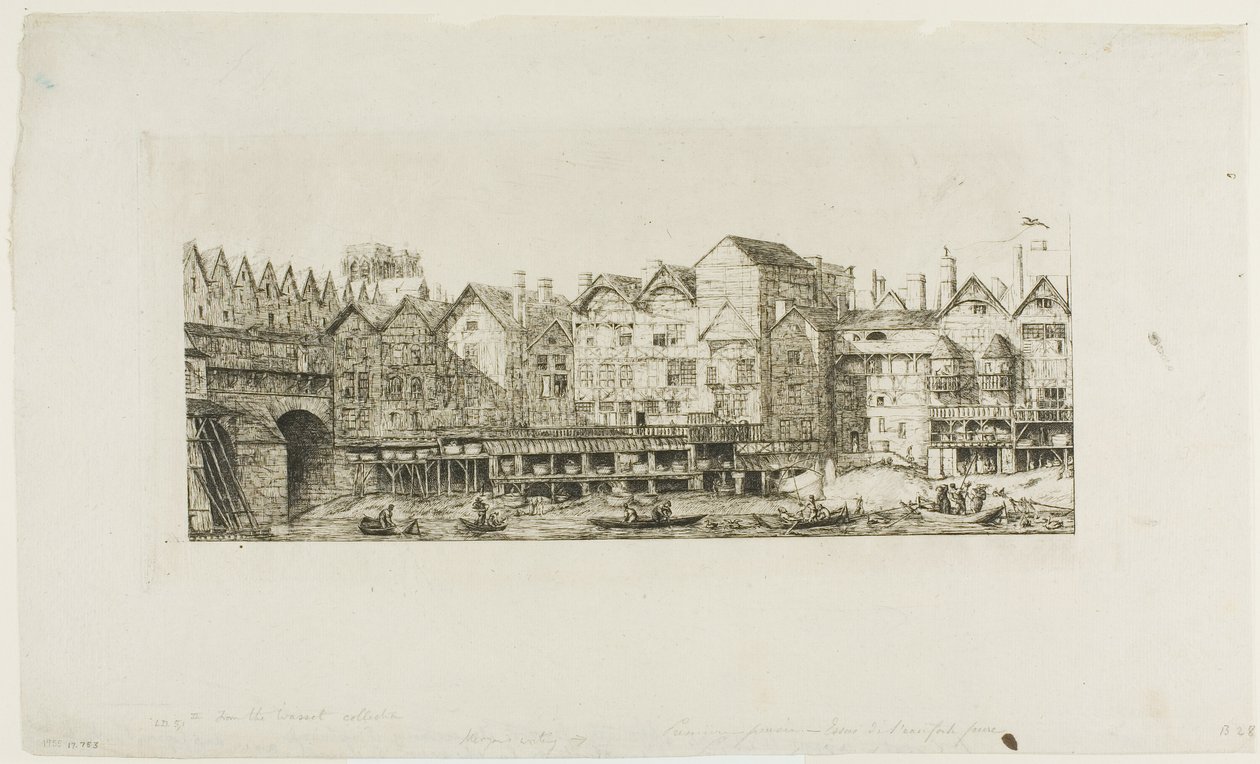 Utsikt over en del av byen Paris mot slutten av det XVII århundre av Charles Meryon
