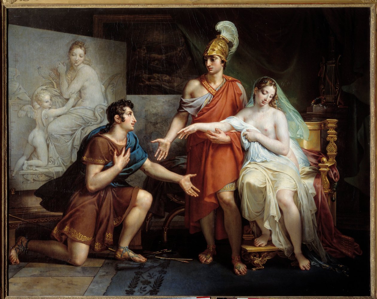 Alexander den store gir Campaspe til Apelles av Charles Meynier