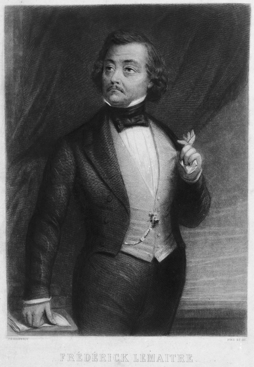 Portrett av Frédérick Lemaître 1800-1876. av Charles Michel Geoffroy