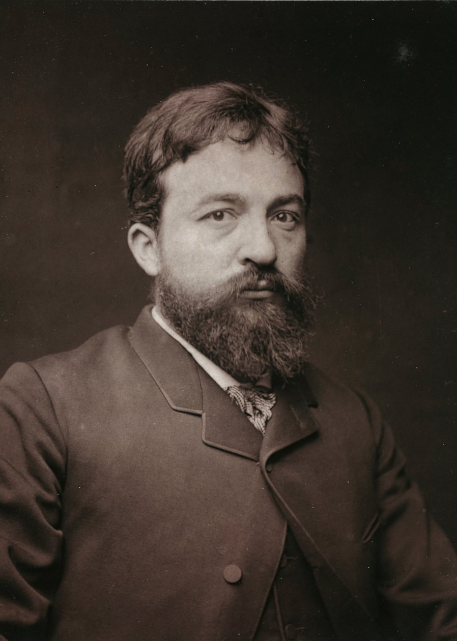 Kunstnerisk og biografisk album, 5. årgang, Salong 1885; portrett av Pierre Fritel (1853-1942), fransk maler, skulptør og gravør av Charles Michelez