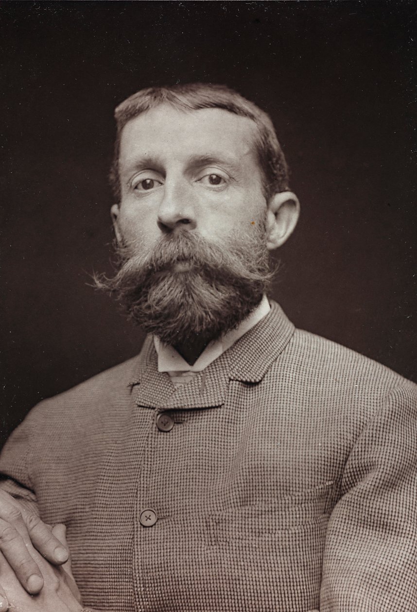 Kunstnerisk og biografisk album, 5. årgang, Salong 1885; portrett av den amerikanske kunstneren Edwin Lord Weeks (1849-1903) av Charles Michelez