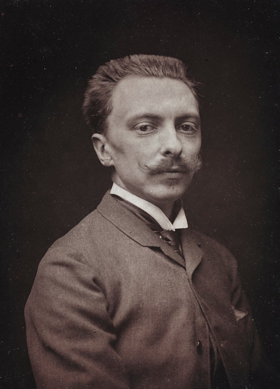 Kunstnerisk og biografisk album, 5. årgang, Salong 1885; portrett av den franske maleren Alfred Paul Marie de Richemont (1857-1911) av Charles Michelez