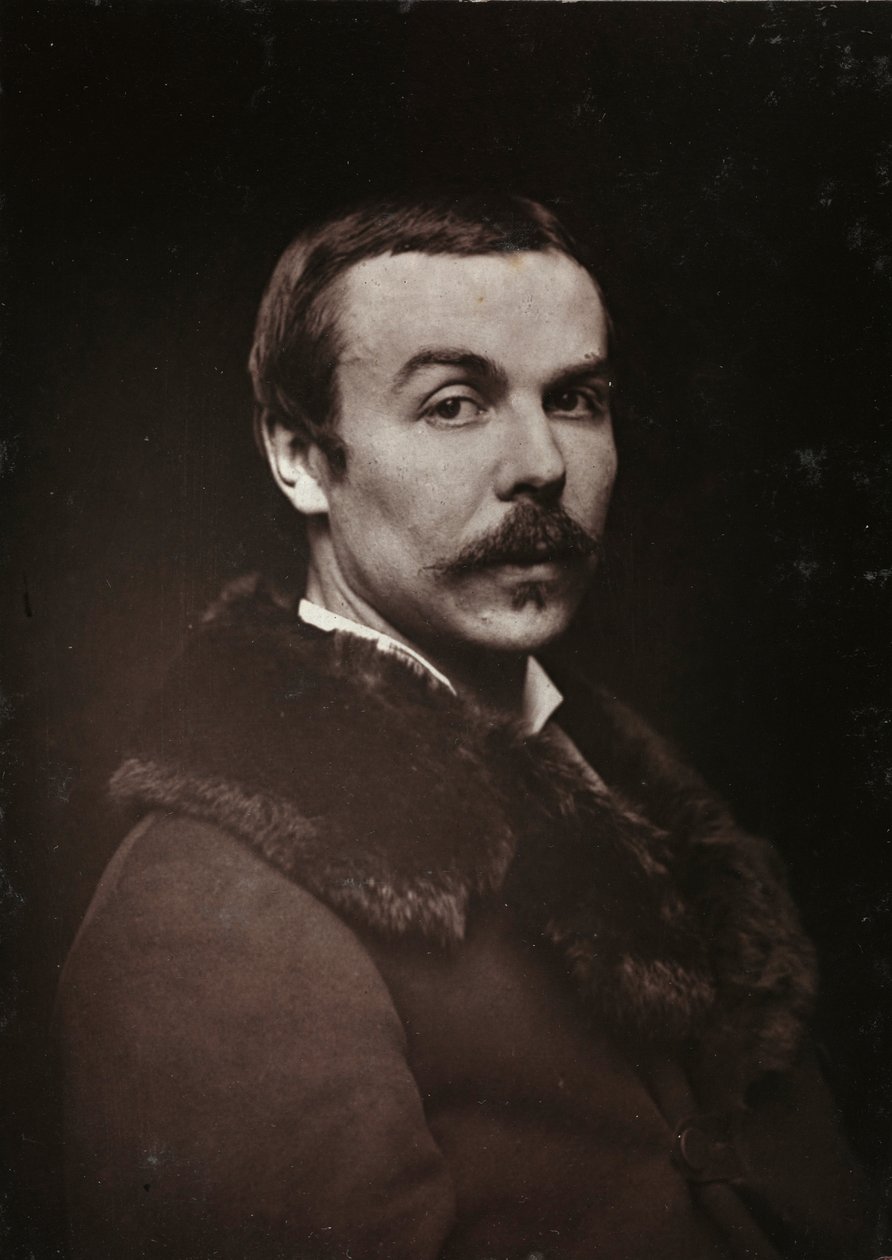 Kunstnerisk og biografisk album, 5. årgang, Salong 1885; portrett av den franske maleren Albert Bettannier (1851-1932) av Charles Michelez