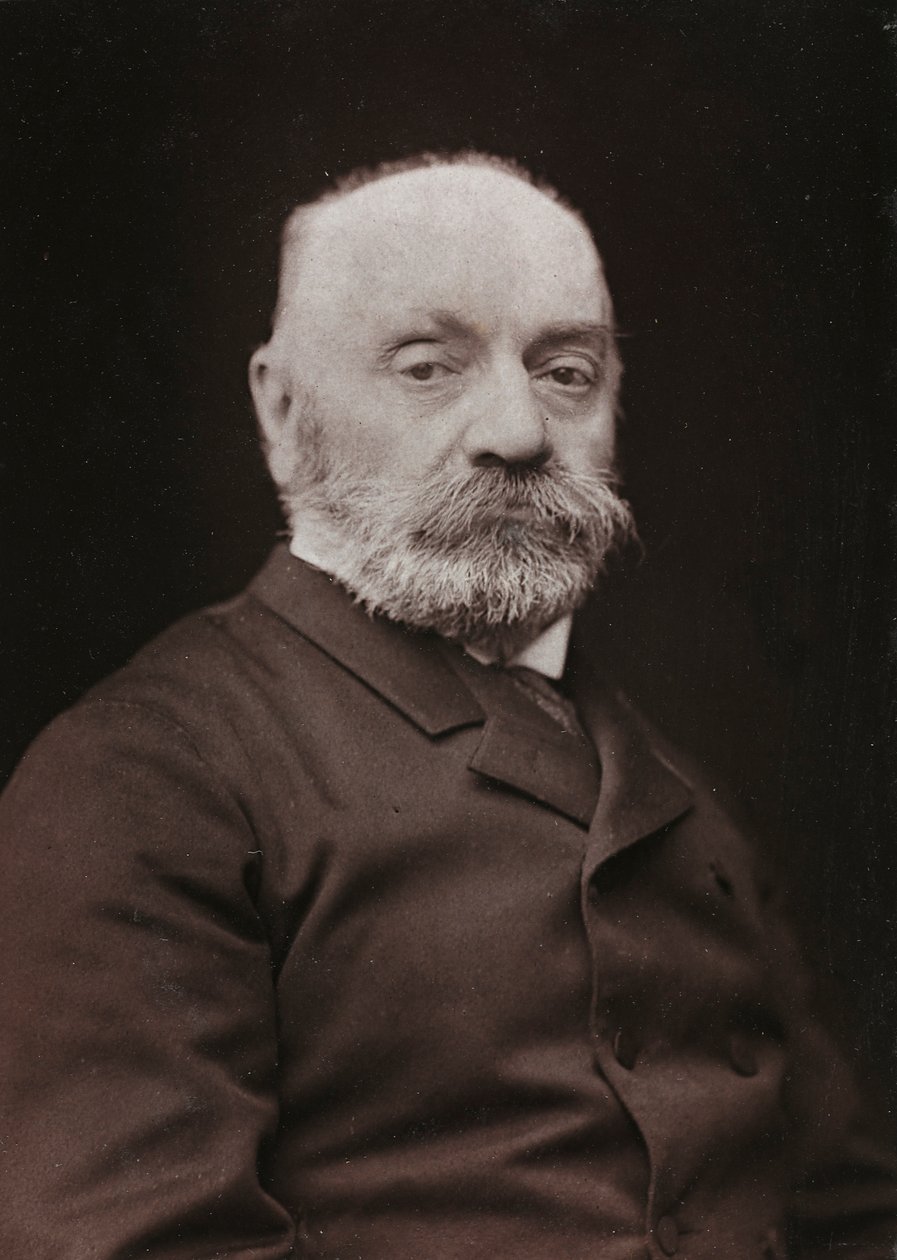 Kunstnerisk og biografisk album, 6. årgang, Salong 1885; portrett av den franske maleren Boulanger Gustave Rodolphe (1824-1888) av Charles Michelez