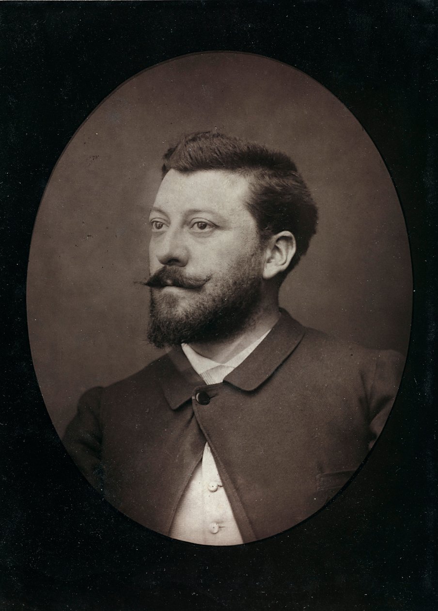 Kunstnerisk og biografisk album, 6. årgang, Salong 1885; portrett av den franske maleren Morot Aimé (1850-1913) av Charles Michelez