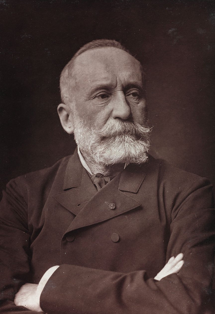 Kunstnerisk og biografisk album, 6. årgang, Salong 1885; portrett av den franske maleren Pierre Puvis de Chavannes (1824-1898) av Charles Michelez
