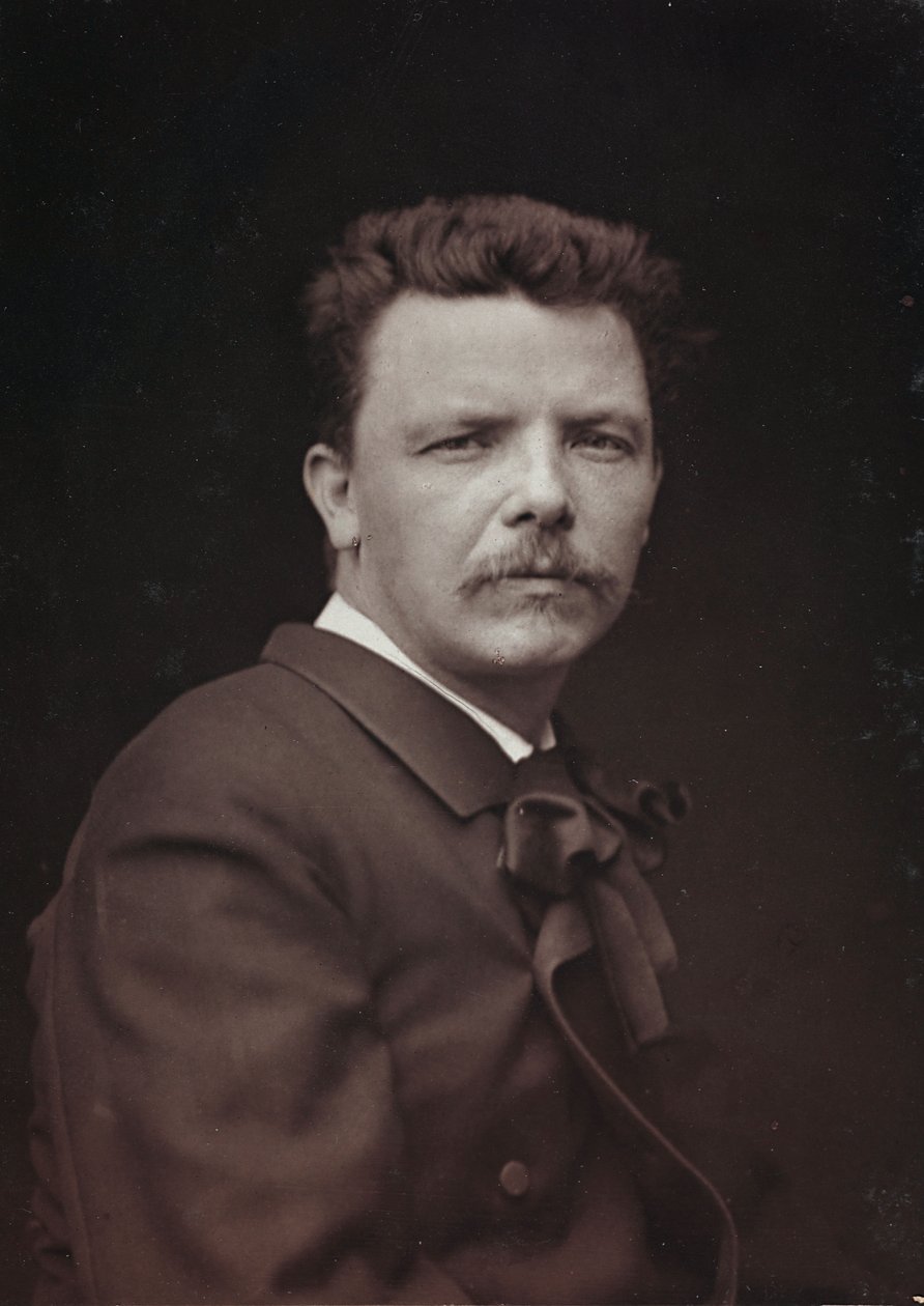 Kunstnerisk og biografisk album, 6. årgang, Salong 1885; portrett av den franske maleren Eugène Carrière (1849-1906) av Charles Michelez