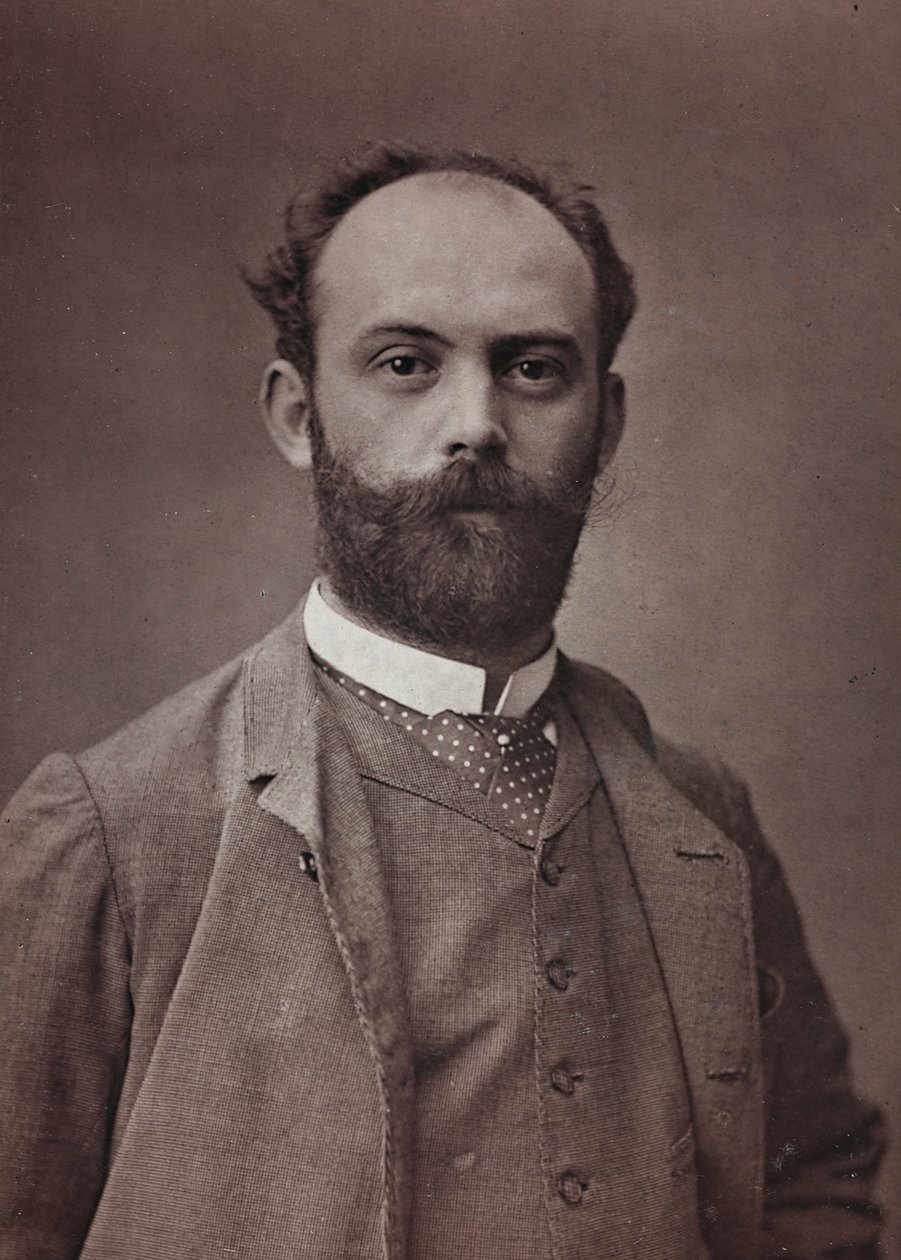 Kunstnerisk og biografisk album, 6. årgang, Salong 1885; portrett av den franske maleren Ernest Bordes (1852-1914) av Charles Michelez