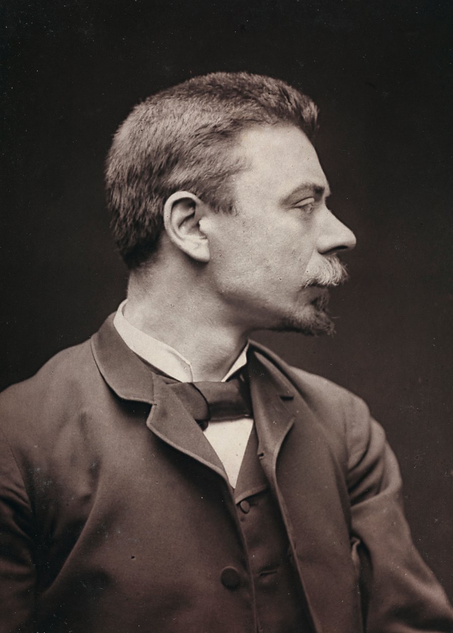 Kunstnerisk og biografisk album, 6. årgang, Salong 1885; portrett av den franske maleren Joseph Paul Meslé (1855-1929) av Charles Michelez