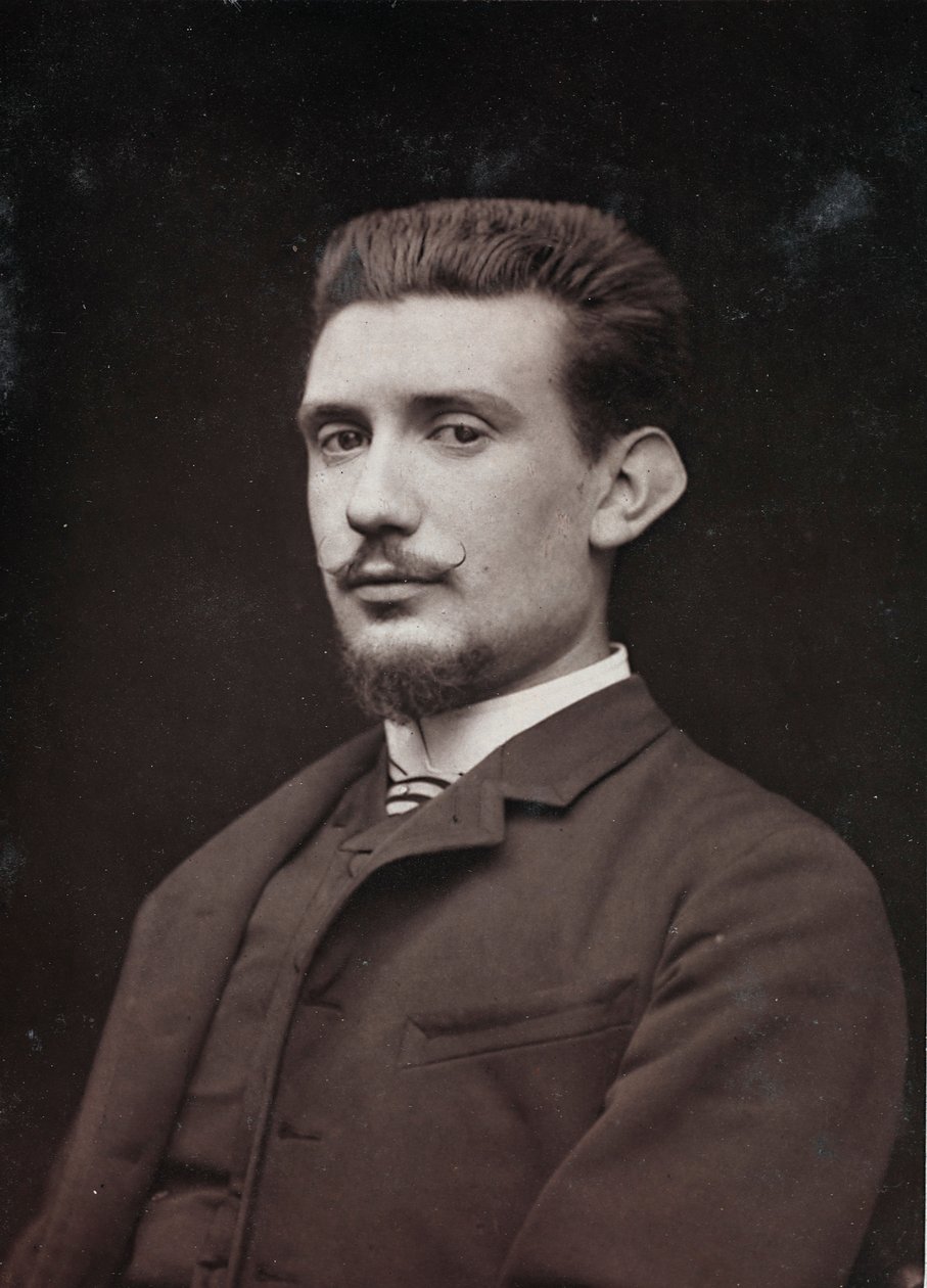 Kunstnerisk og biografisk album, 6. årgang, Salong 1885; portrett av maleren Henri Laurent Desrousseaux (1862-1906) av Charles Michelez