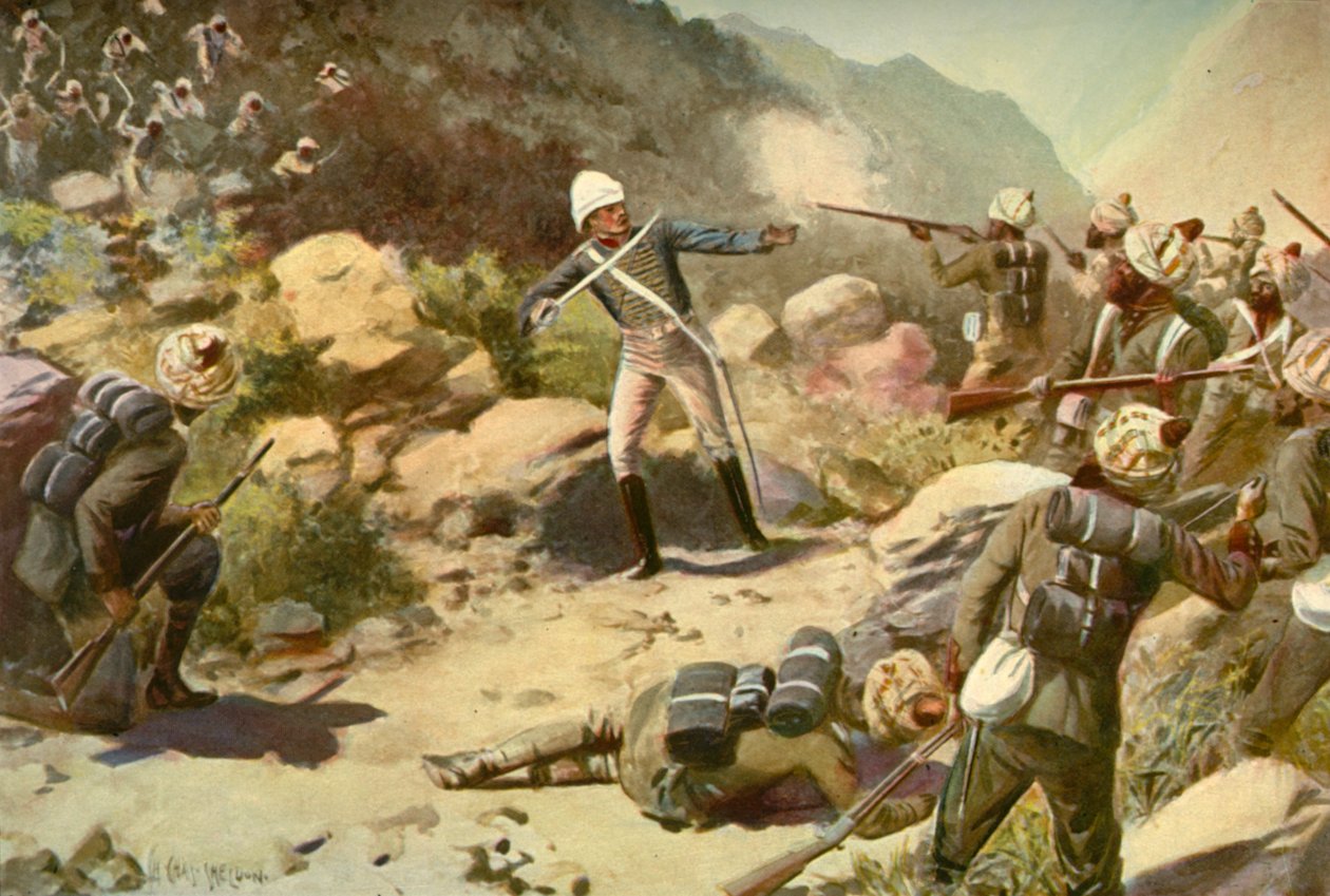 Roberts Rallying the Pioneers ved Umbeyla, 1901. av Charles Mills Sheldon