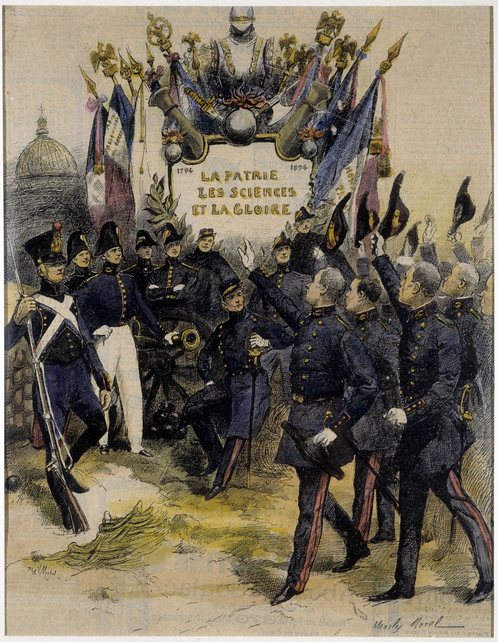 Polyteknikere hilser sine eldste (1794-1894) av Charles Morel (hundreårsjubileet for skolen). av Charles Morel