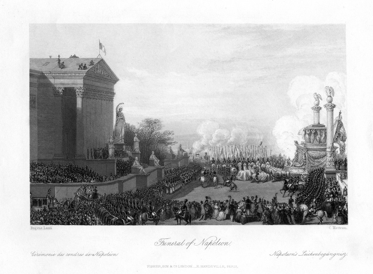 Begravelsen til Napoleon Bonaparte, 1818. av Charles Mottram